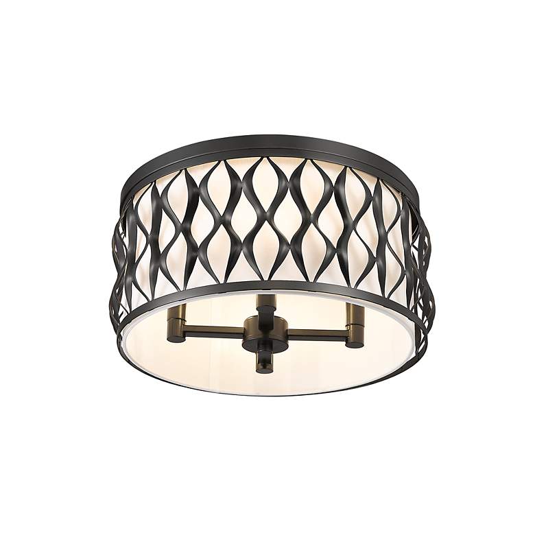 Image 6 Harden by Z-Lite Matte Black 4 Light Flush mount more views
