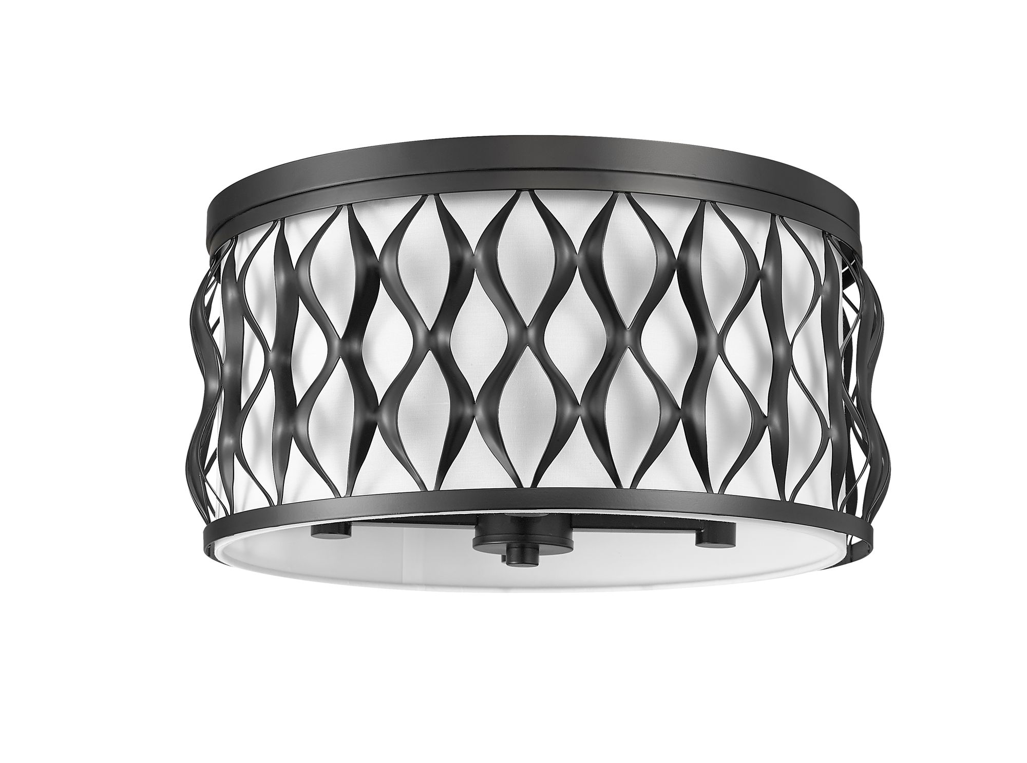 Harden by Z-Lite Matte Black 4 Light Flush mount