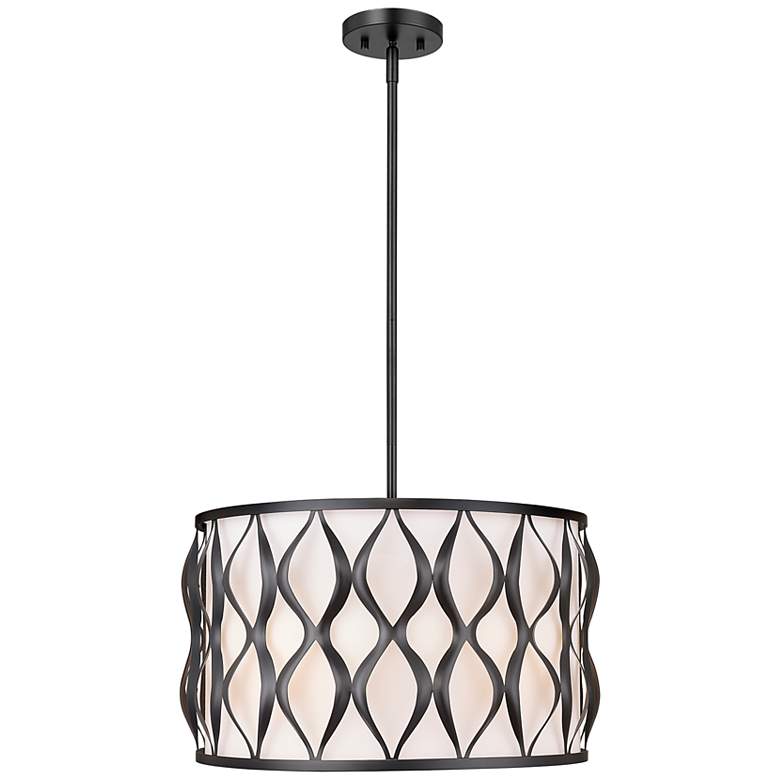 Image 1 Harden by Z-Lite Matte Black 5 Light Pendant