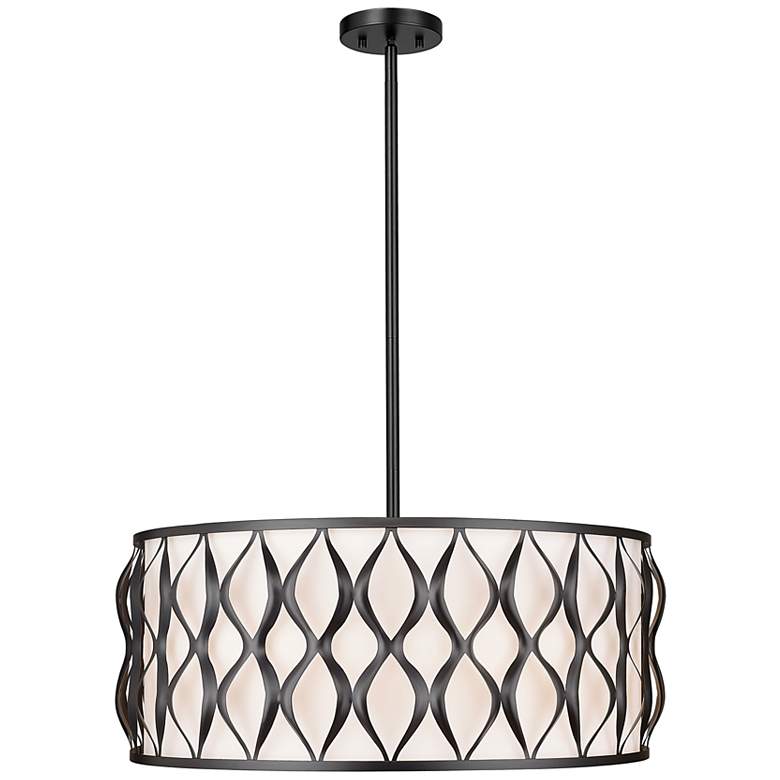 Image 2 Harden by Z-Lite Matte Black 8 Light Pendant
