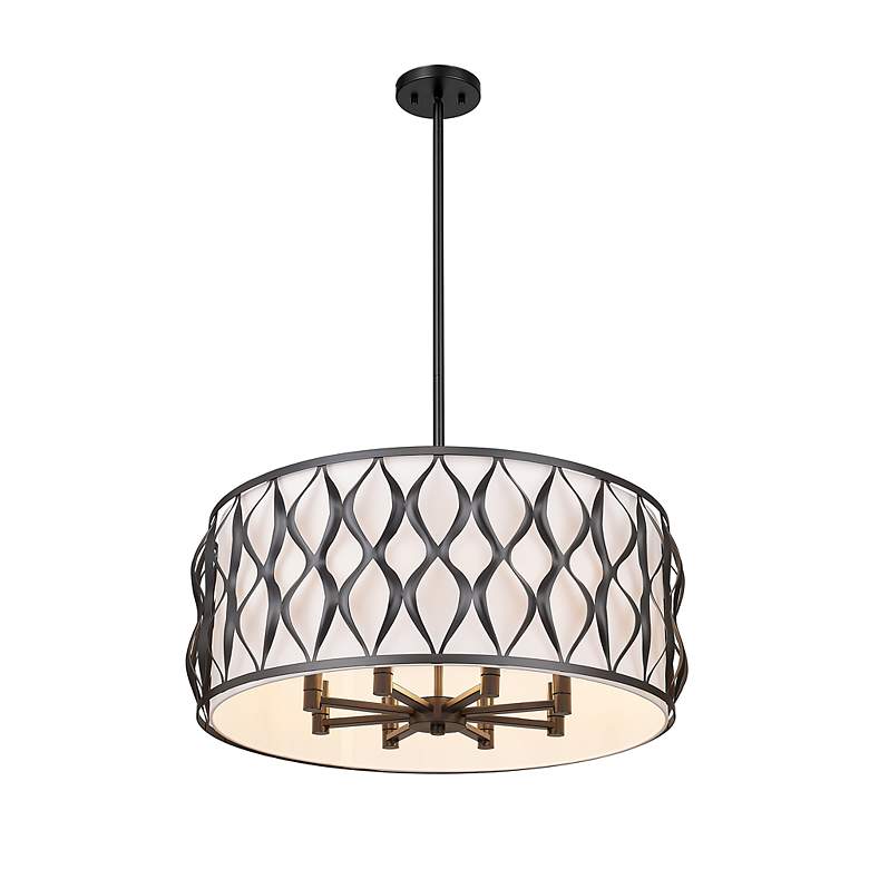 Image 6 Harden by Z-Lite Matte Black 8 Light Pendant more views