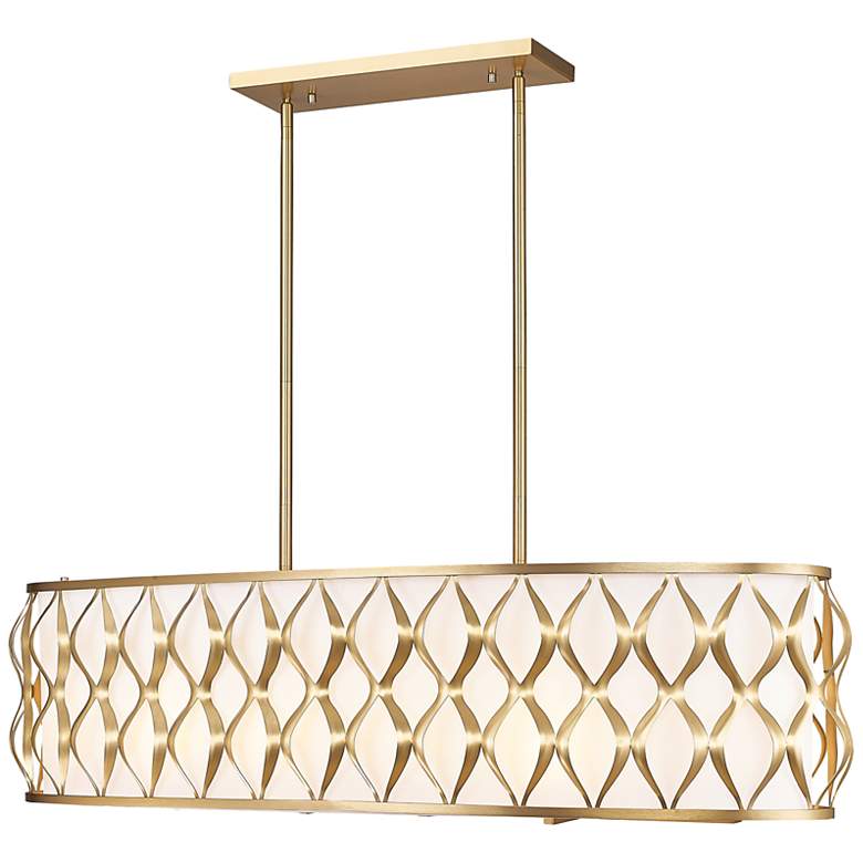 Image 1 Harden by Z-Lite Modern Gold 10 Light Linear Chandelier