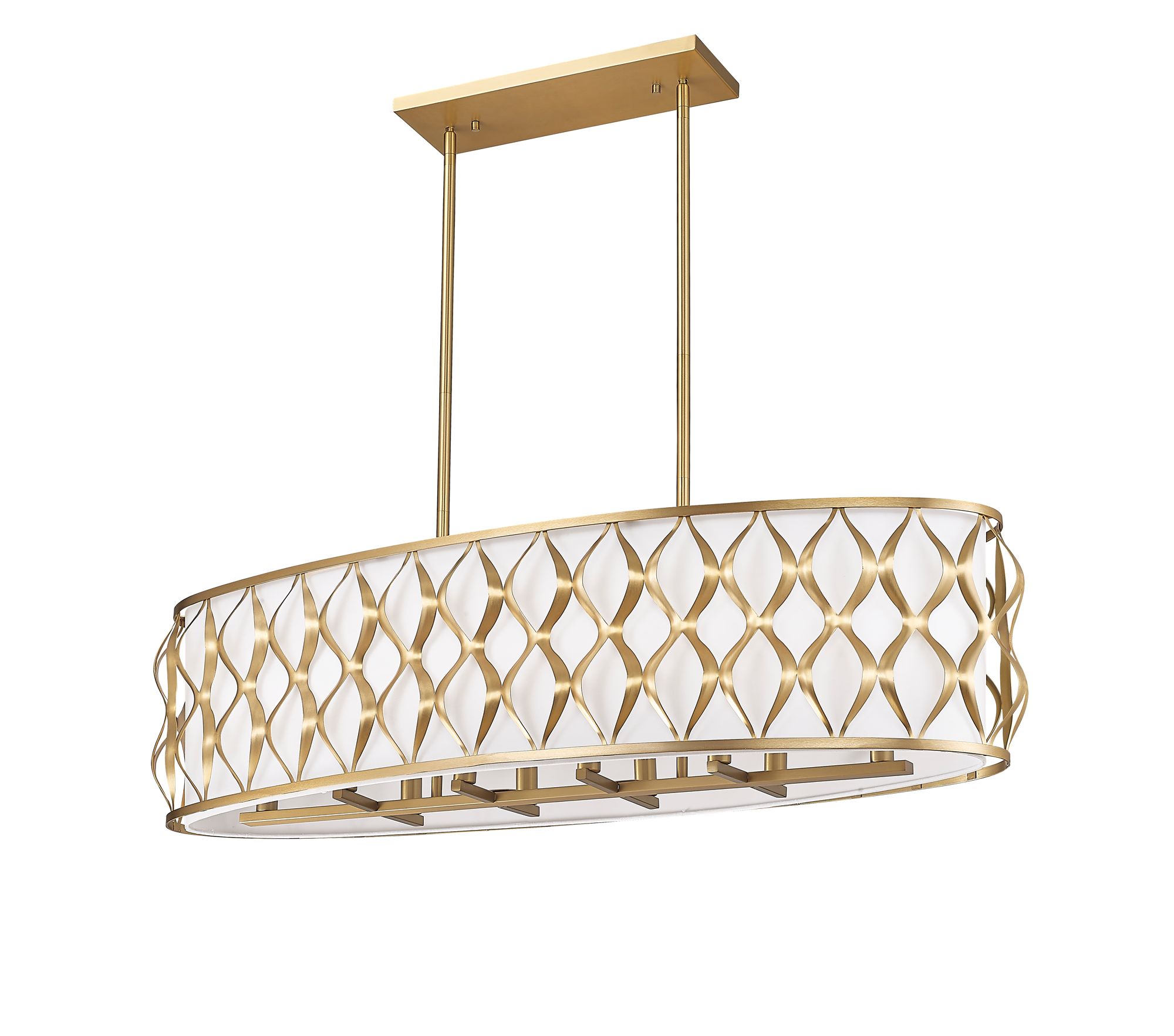 Harden by Z-Lite Modern Gold 10 Light Linear Chandelier