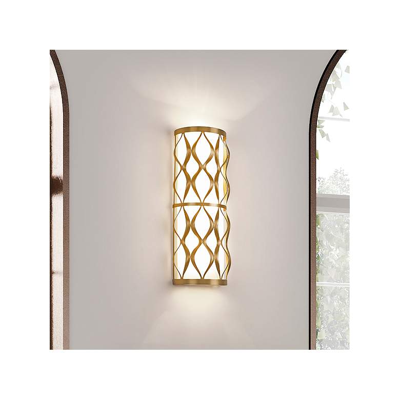 Image 1 Harden by Z-Lite Modern Gold 3 Light Wall Sconce