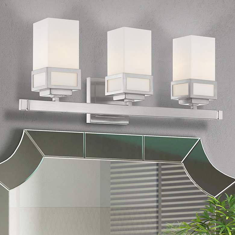 Image 2 Harding 23 3/4" Wide Brushed Nickel 3-Light Bath Light