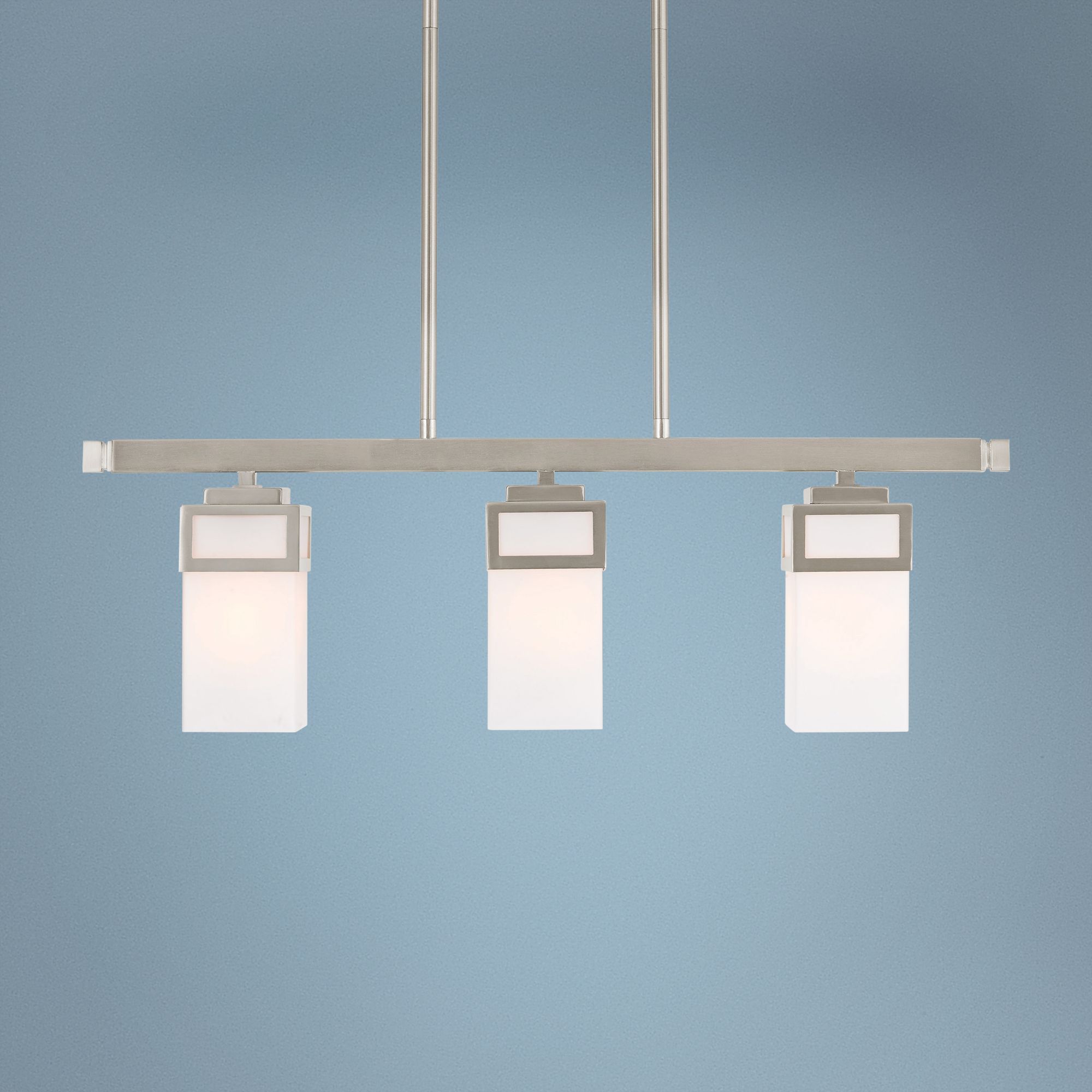 brushed nickel island light fixtures