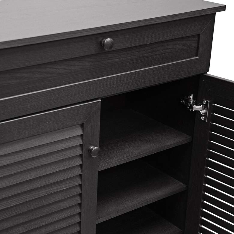 Image 3 Harding 30 3/4" Wide Espresso Finish Shoe Cabinet more views