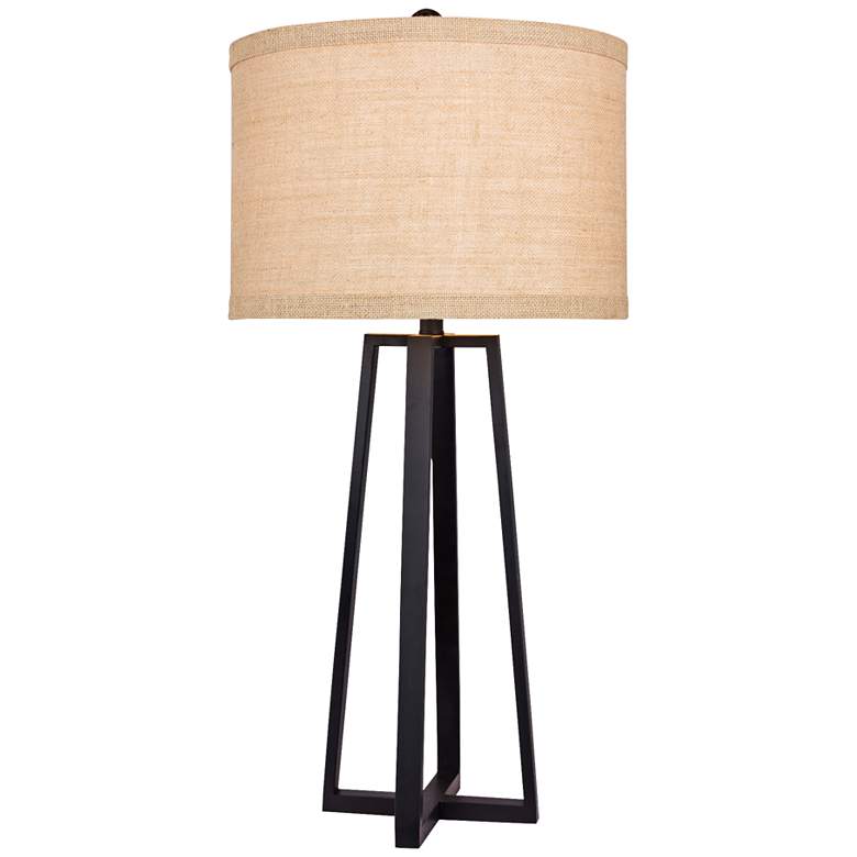 Image 1 Hardtner 33" Black Open Base Modern Metal Table Lamp