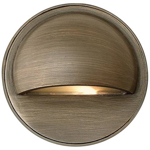 Hardy Island Round Eyebrow Matte Bronze LED Deck Sconce Hardy Island Round Eyebrow Matte Bronze LED Deck Sconce