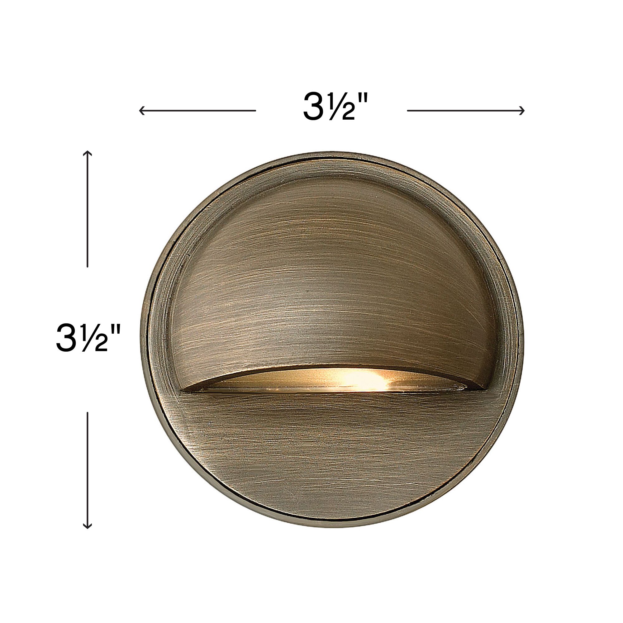 Image 3 Hardy Island 3 1/2"H Bronze LED Round Eyebrow Deck Sconce more views