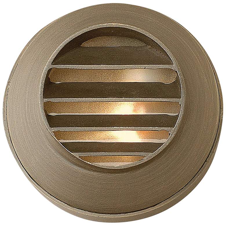 Image 1 Hardy Island 3 1/2"H Bronze Round Louvered Deck Sconce