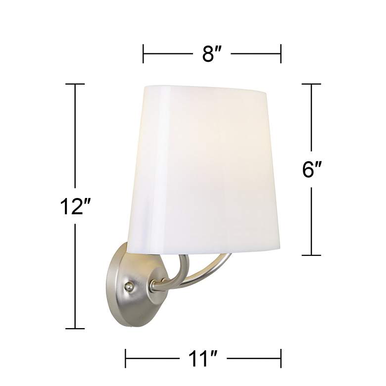 Image 4 Harlan 12 inch High Brushed Nickel Wall Sconce Set of 2 more views