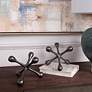 3_Harlan 7"W Black Nickel Metal Decorative Objects Set of 2 more views