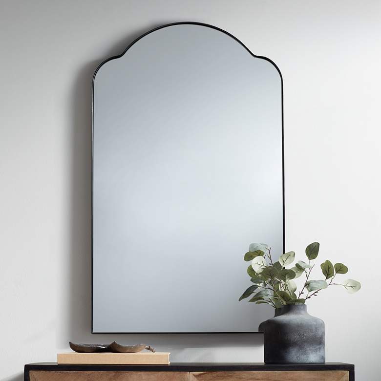 Image 7 Harlan Oil-Rubbed Bronze 22 inch x 36 inch Arch Top Wall Mirror more views