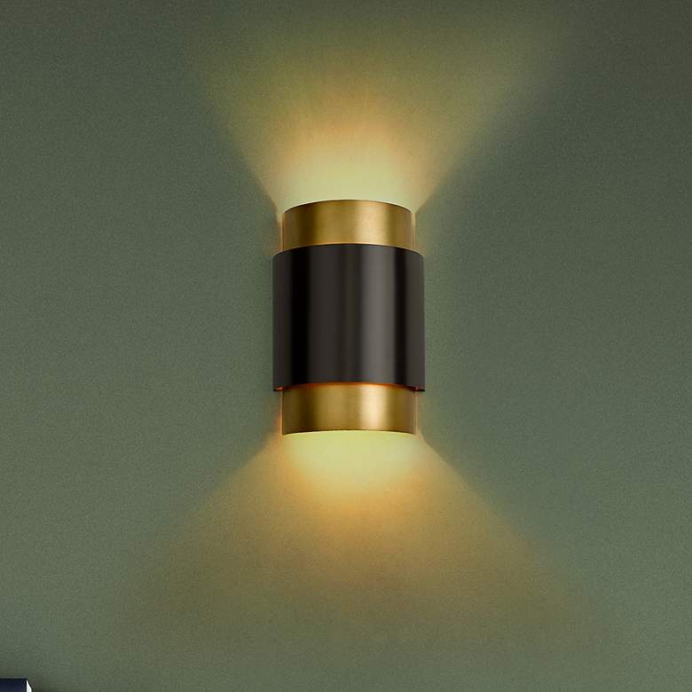 Image 2 Harlech 12 3/4" High Bronze Rubbed Brass ADA Wall Sconce
