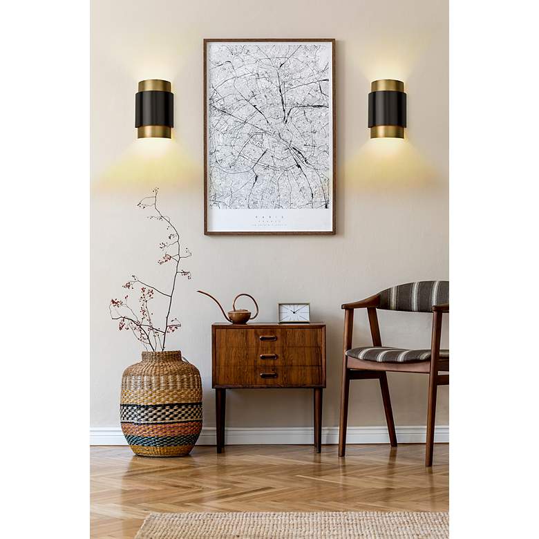Image 4 Harlech 12 3/4" High Bronze Rubbed Brass ADA Wall Sconce more views