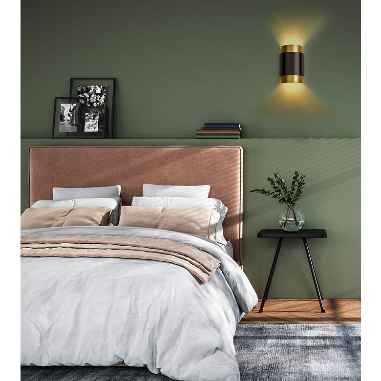 Image 5 Harlech 12 3/4" High Bronze Rubbed Brass ADA Wall Sconce more views