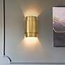 1_Harlech 12 3/4" High Rubbed Brass Wall Sconce