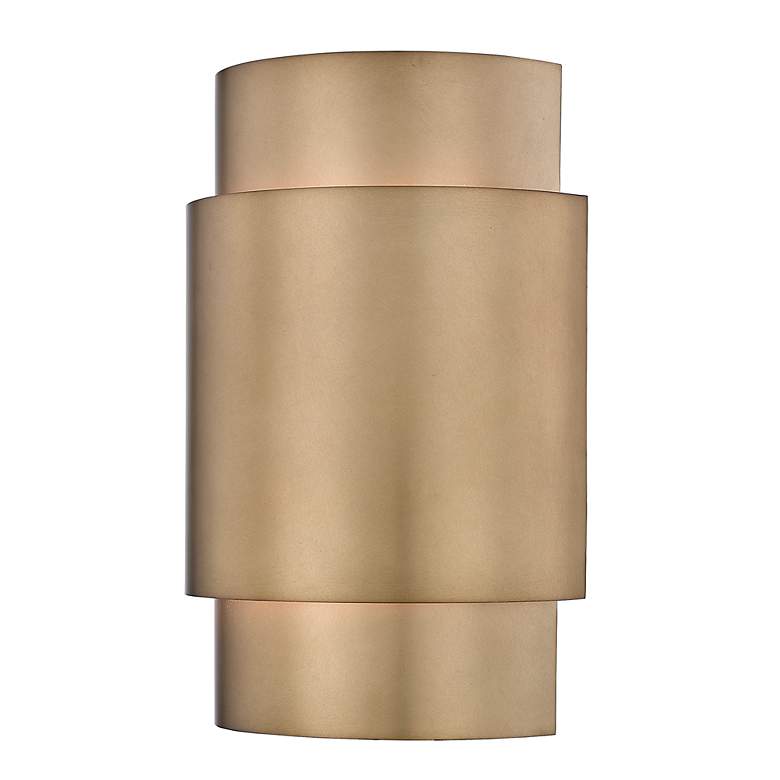 Image 5 Harlech 12 3/4" High Rubbed Brass Wall Sconce more views