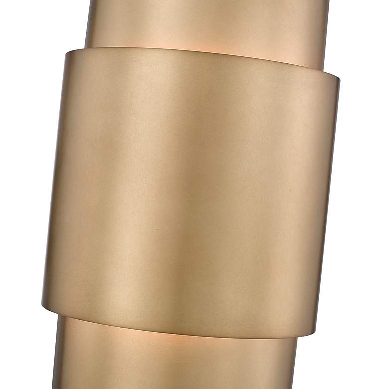 Image 7 Harlech 12 3/4" High Rubbed Brass Wall Sconce more views
