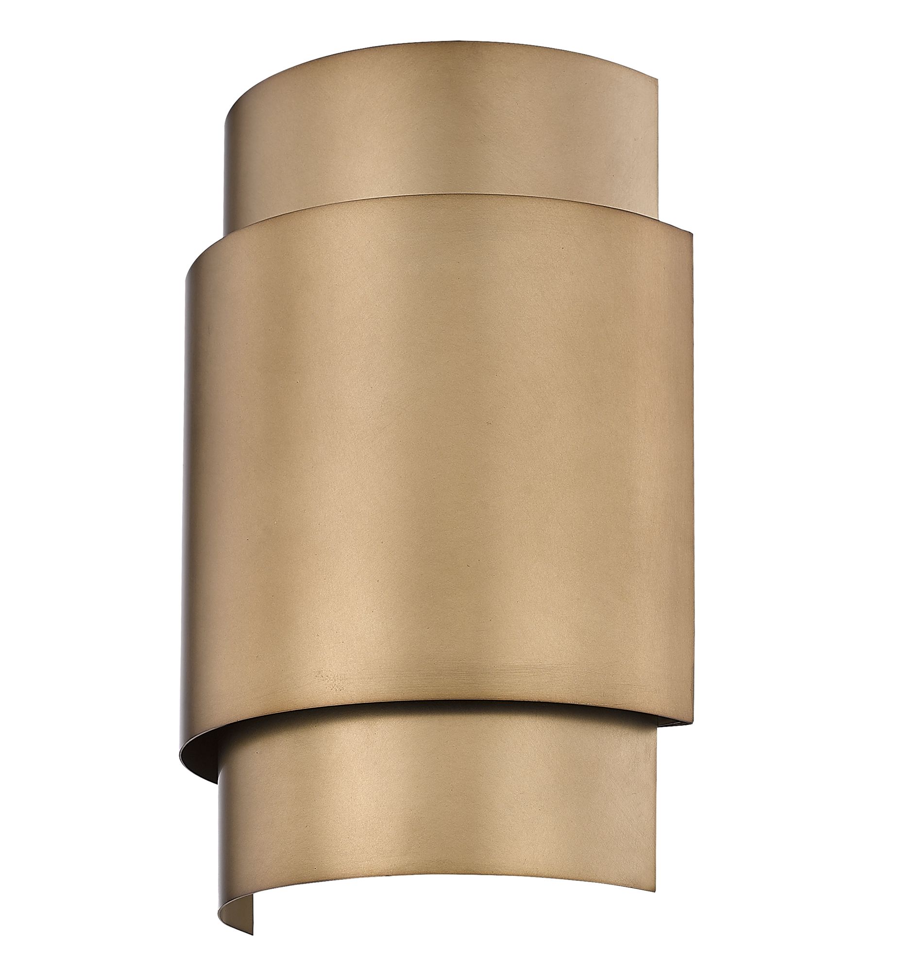 Harlech 12 3/4" High Rubbed Brass Wall Sconce