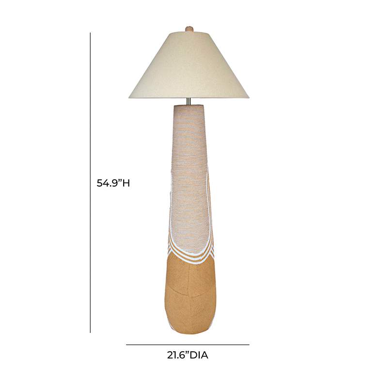 Image 6 Harlee Natural Woven Cord Floor Lamp more views