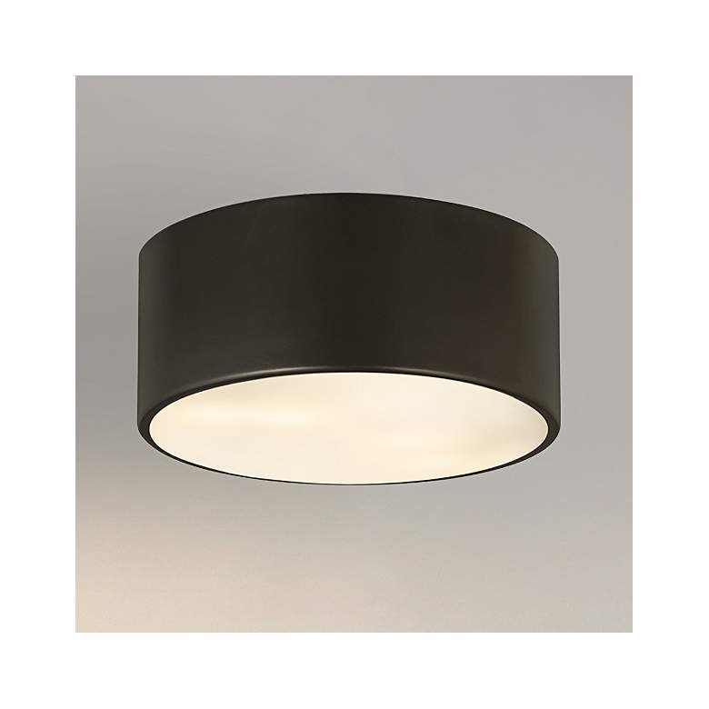 Image 2 Harley 12" Wide Bronze Drum Ceiling Light
