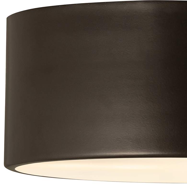 Image 4 Harley 12" Wide Bronze Drum Ceiling Light more views