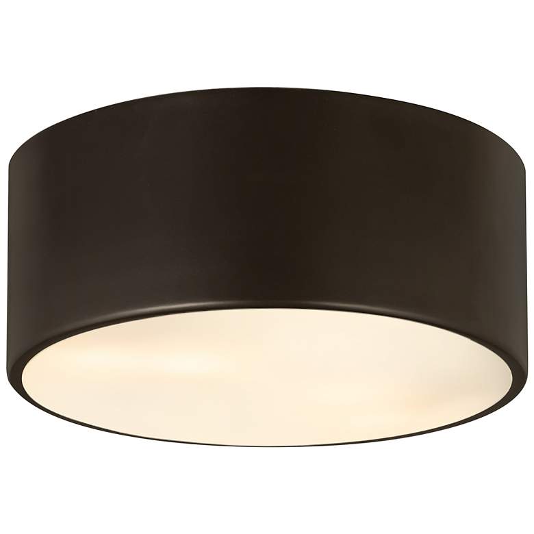 Image 6 Harley 12" Wide Bronze Drum Ceiling Light more views