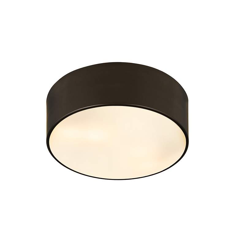 Image 7 Harley 16" Wide Bronze Drum Ceiling Light more views