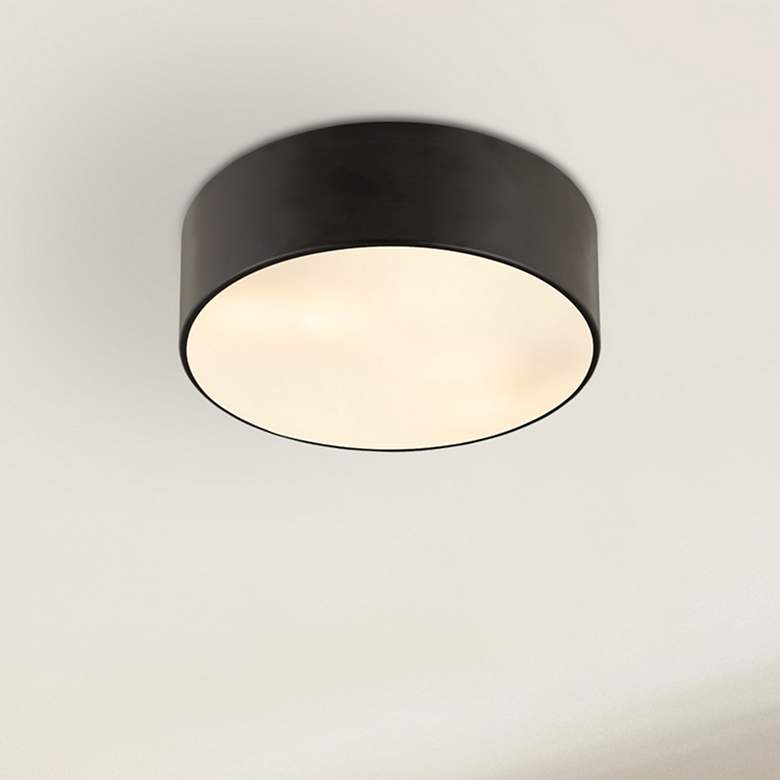 Image 1 Harley 16" Wide Matte Black Ceiling Light