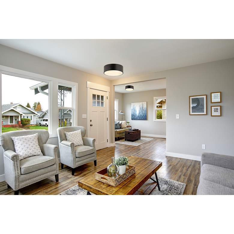 Image 4 Harley 16" Wide Matte Black Ceiling Light more views