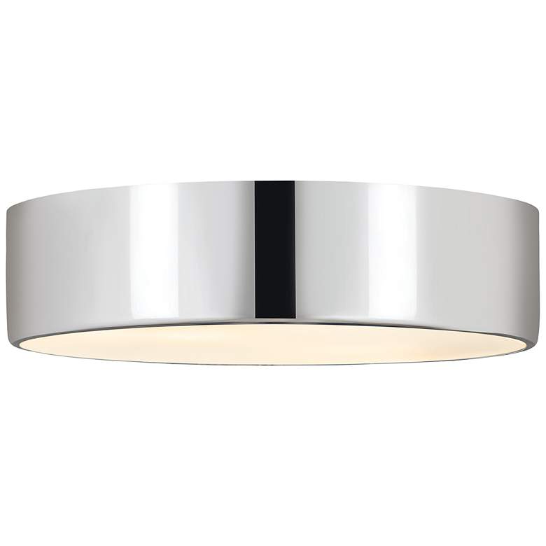 Image 2 Harley 20" Wide Chrome Drum Ceiling Light