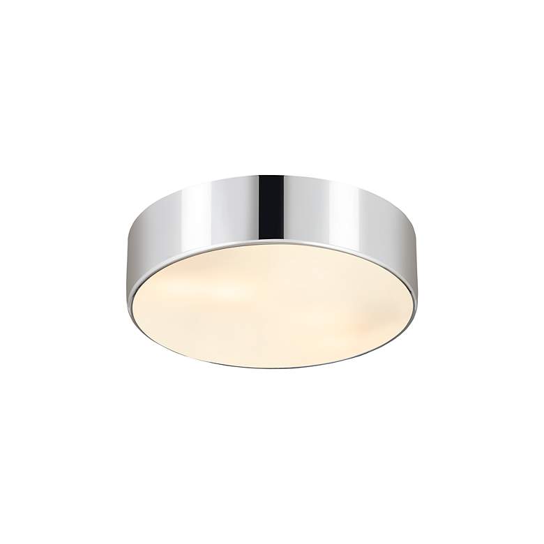 Image 6 Harley 20" Wide Chrome Drum Ceiling Light more views