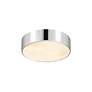 6_Harley 20" Wide Chrome Drum Ceiling Light more views