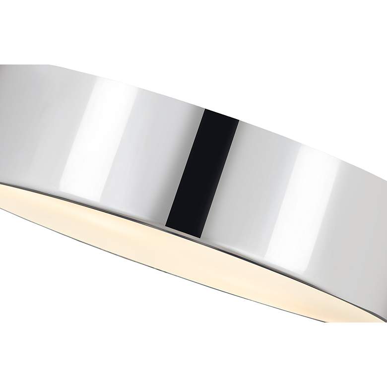 Image 7 Harley 20" Wide Chrome Drum Ceiling Light more views