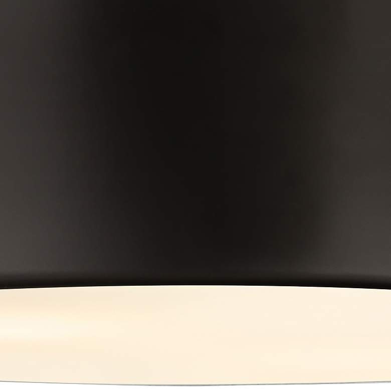 Image 4 Harley 20" Wide Matte Black Drum Ceiling Light more views