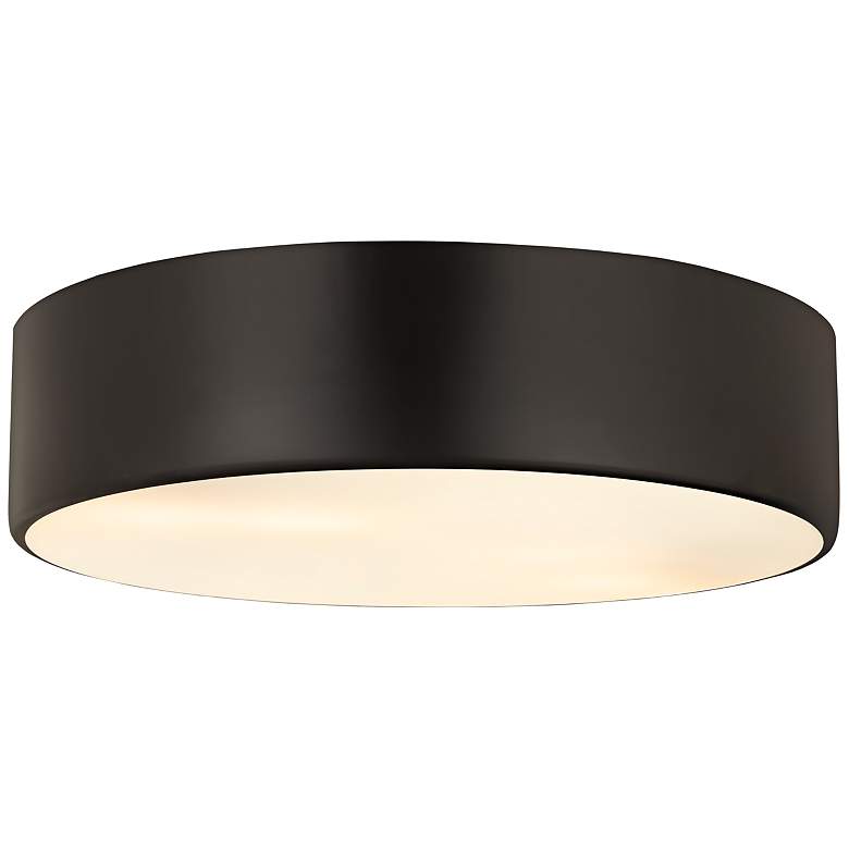 Image 6 Harley 20" Wide Matte Black Drum Ceiling Light more views