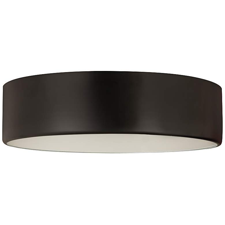 Image 7 Harley 20" Wide Matte Black Drum Ceiling Light more views