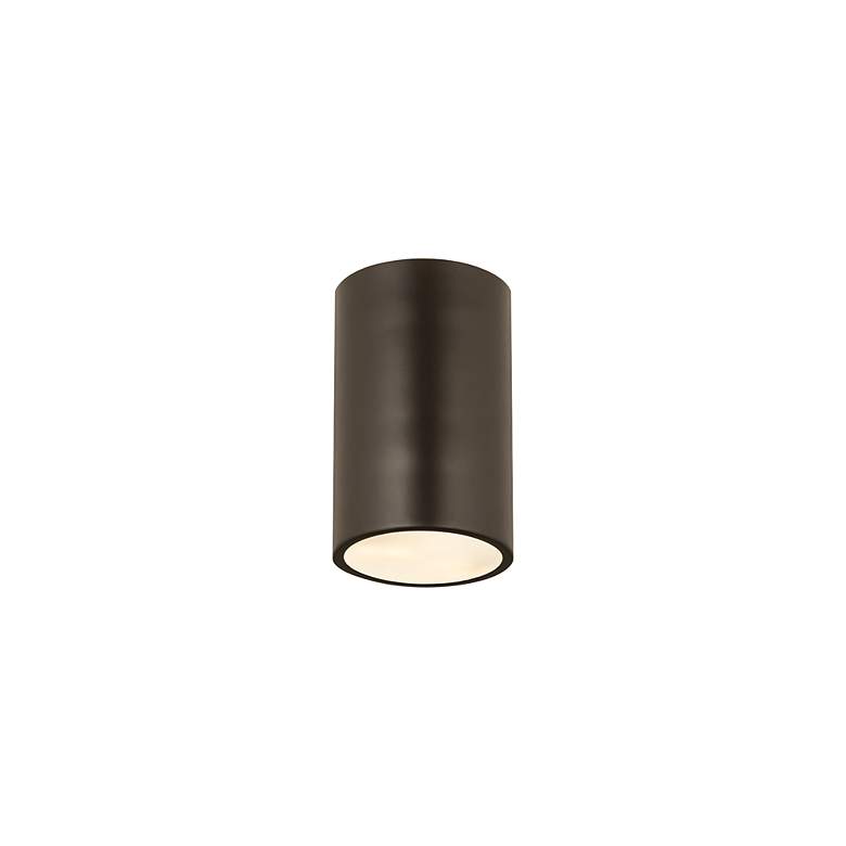 Image 7 Harley 5" Wide Bronze Cylinder Ceiling Light more views