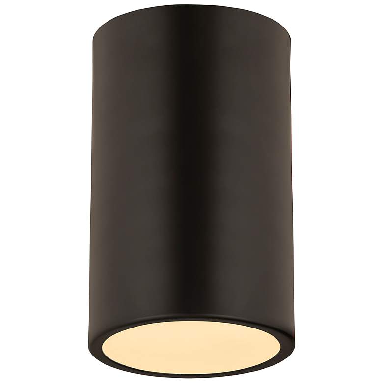 Image 4 Harley 5" Wide Matte Black Cylinder Ceiling Light more views