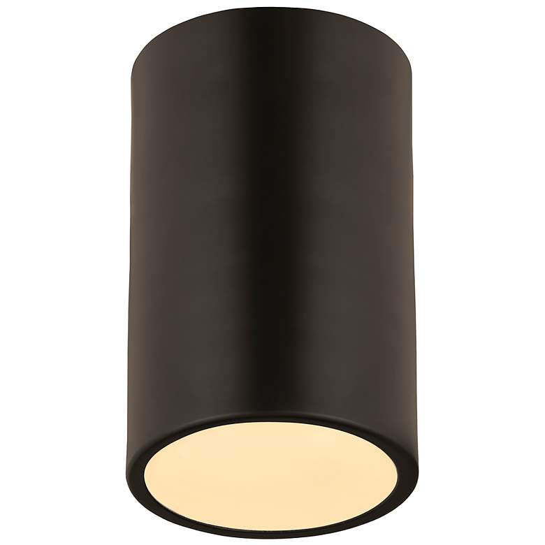 Image 5 Harley 5" Wide Matte Black Cylinder Ceiling Light more views