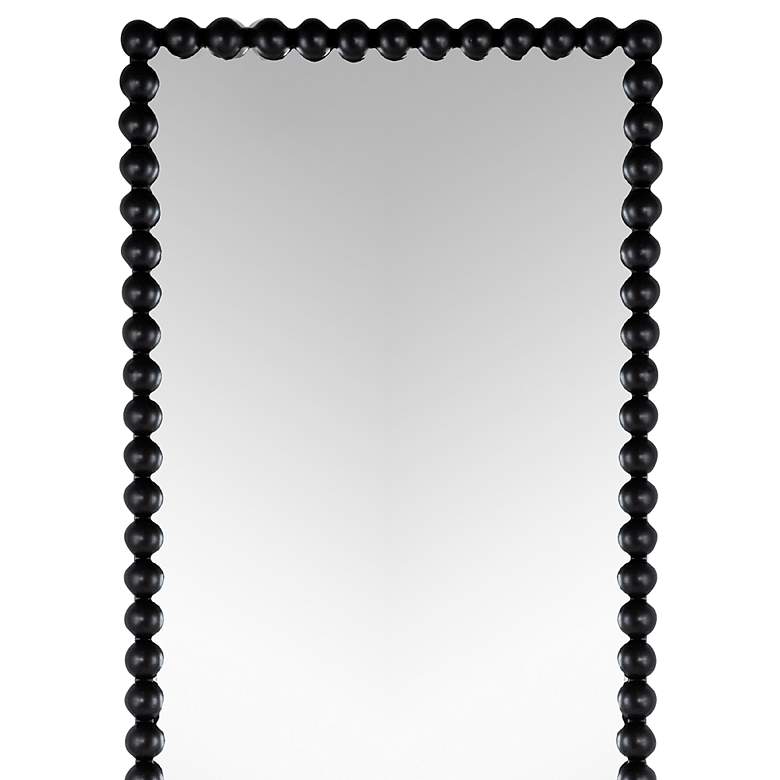 Image 2 Harley Black Beaded Metal 23" x 72" Wall/Floor Mirror more views