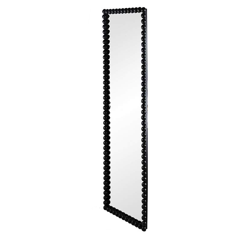 Image 3 Harley Black Beaded Metal 23" x 72" Wall/Floor Mirror more views