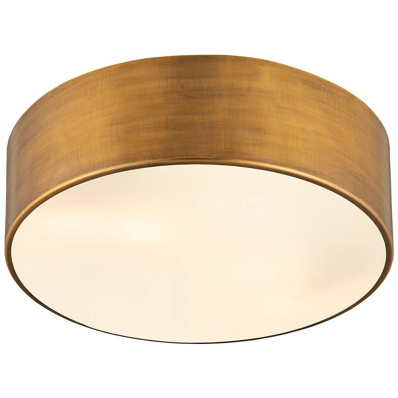 Image 6 Harley by Z-Lite Rubbed Brass 3 Light Flush Mount more views