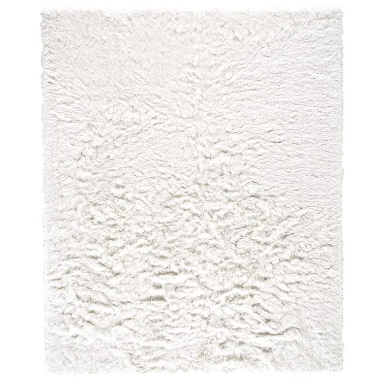 Image 1 Harlington 4127F 5'x8' Snow White Rectangular Shag Area Rug