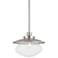 Harlow 12" Wide Glass and Brushed Nickel Mini Pendant