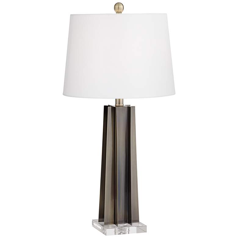 Image 1 Harlow Antique Brass Metal Table Lamp