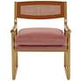 Harlow Gold and Mauve Velvet Accent Chair in scene