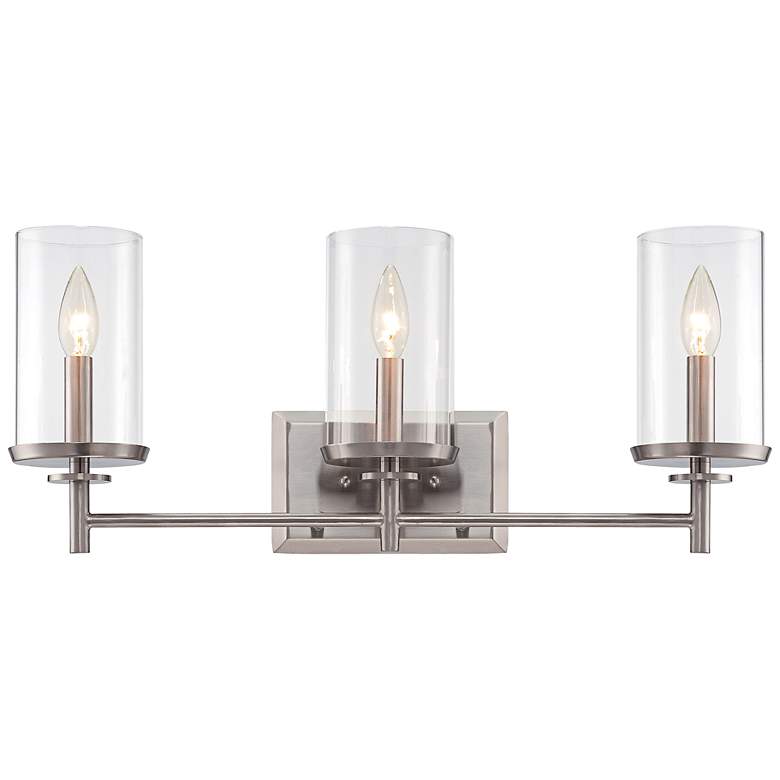 Image 1 Harlowe 23 3/4" Wide Satin Platinum Bath Light